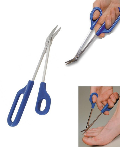 3 PCS Long Reach Easy Grip Toe Nail Toenail Scissor Trimmer