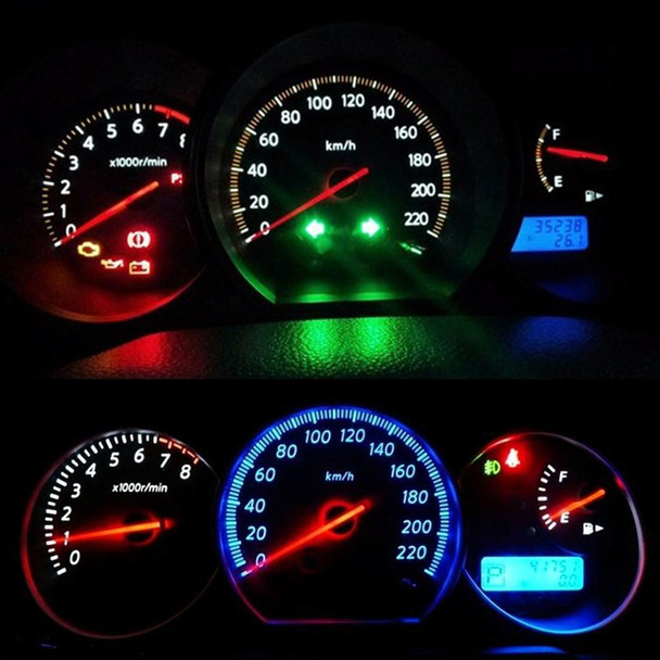 10 PCS B8.4 0.2W DC12V Wedge Instrument Panel COB LED Light Dashboard Gauge Cluster Indicator Lamp Bulb (Yellow Light)