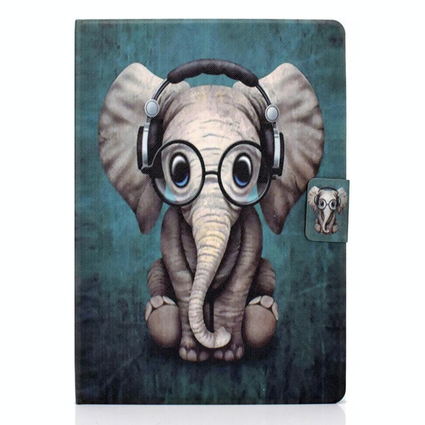 For Lenovo Tab M10 HD TB-X505F Colored Drawing Horizontal Flip Leatherette Case with Holder & Card Slots & Sleep / Wake-up Function(Elephant)