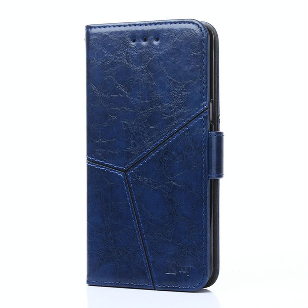 For ZTE Blade A32 Geometric Stitching Flip Leather Phone Case(Blue)