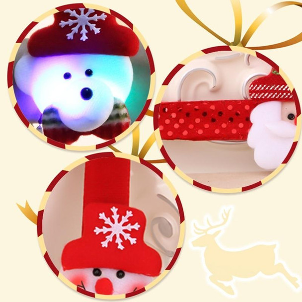 Santa Style Flash Light Merry Christmas Slap Pat Circle Wristband(Sequins Light Santa Claus)