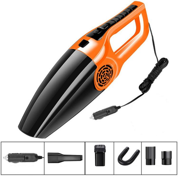 Car Vacuum Cleaner High Power 120W Home Car Dual-use Vacuum Cleaner Powerful Dry and Wet Wired Models Seventh Generation(Orange)