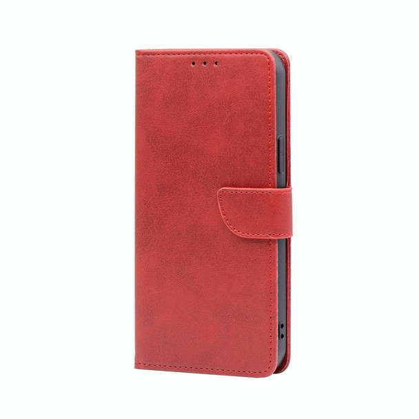 For ZTE Blade A32 Calf Texture Buckle Flip Leather Phone Case(Red)