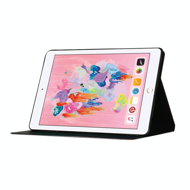 For iPad 5 Colored Drawing Pattern Horizontal Flip Leatherette Case with Holder & Card Slots & Sleep / Wake-up Function(Mermaid)