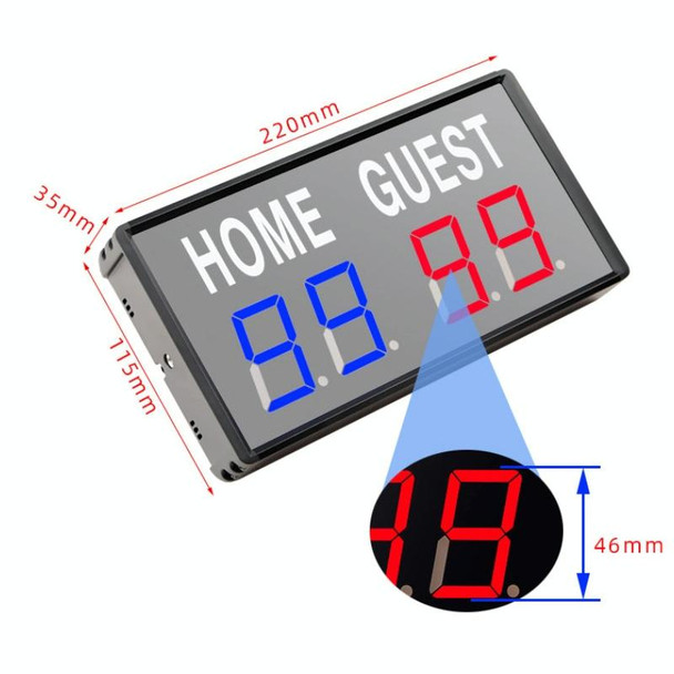 100?240V LED 0-99 Game Scoreboard With Remote Control for Basketball US Plug