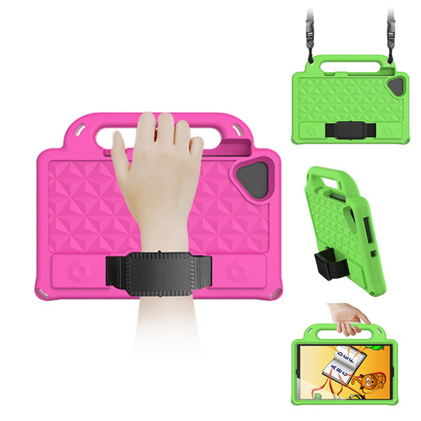 For Samsung Galaxy Tab A 8.4 T307/T307U 2020 Diamond Series EVA  Anti-Fall Shockproof Sleeve Protective Shell Case with Holder & Strap(Green)