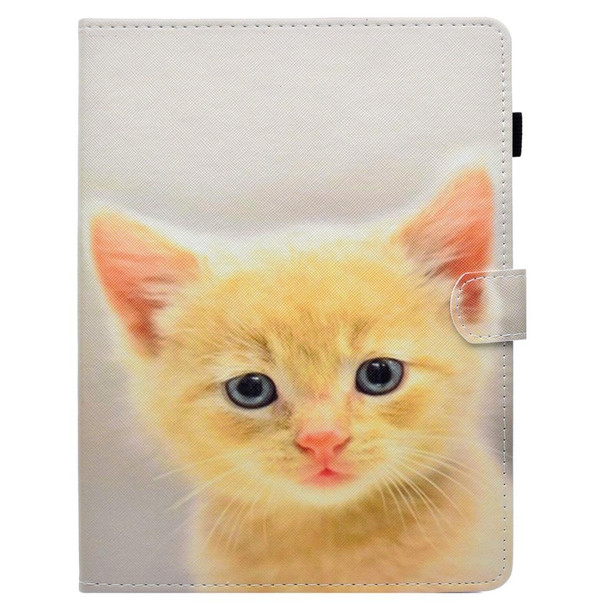 For iPad 2 / 3 / 4 Painted Horizontal Flat Leatherette Case with Sleep Function & Card Slot & Buckle Anti-skid Strip & Bracket & Wallet(Cute Cat)