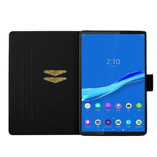 For Lenovo Tab M10 Plus Flower Pattern Horizontal Flip Leatherette Case with Card Slots & Holder(Small Daisies)