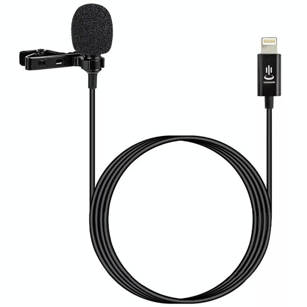 YICHUANG YC-LM10II 8 Pin Port Intelligent Noise Reduction Condenser Lavalier Microphone, Cable Length: 1.5m