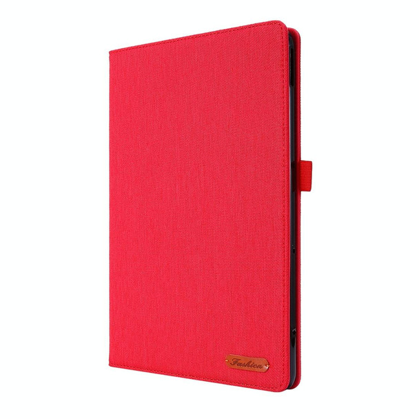For Huawei Matepad Pro 10.8 Fabric + TPU Flat Protective case With Name Card Clip(Red)