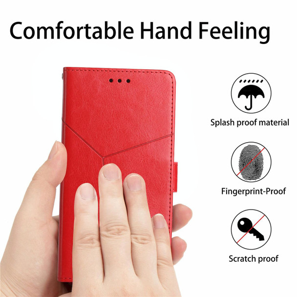 For Honor X6A Y-shaped Pattern Flip Leatherette Phone Case(Red)