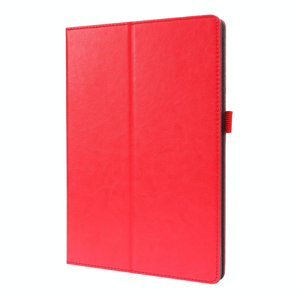 For  Lenovo Tab M10 10.1 2-Folding Business Horizontal Flip PU Leatherette Case with Card Slots & Holder(Red)