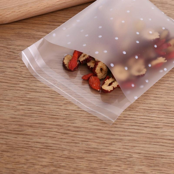 100 PCS Plastic Transparent Cellophane Bags Polka Dot Candy Cookie Gift Bag with DIY Self Adhesive Pouch Celofan Bags for Party, Size:10x15cm(Transparent)