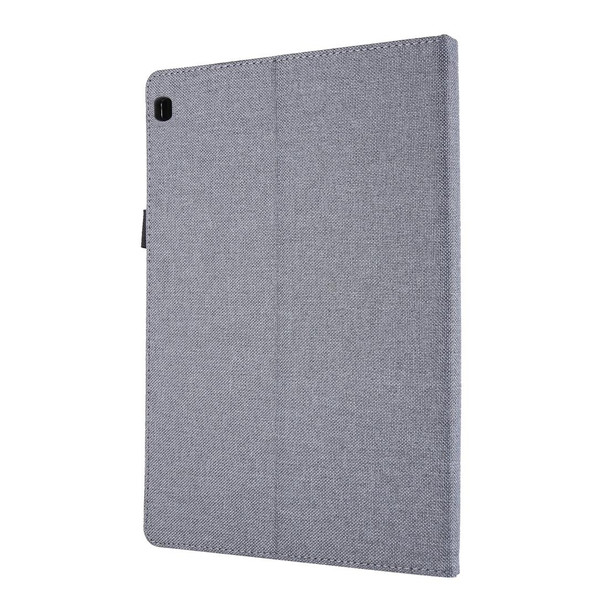 For  Lenovo Tab P10 10.1 Cloth Style TPU Flat Protective Shell(Gray)