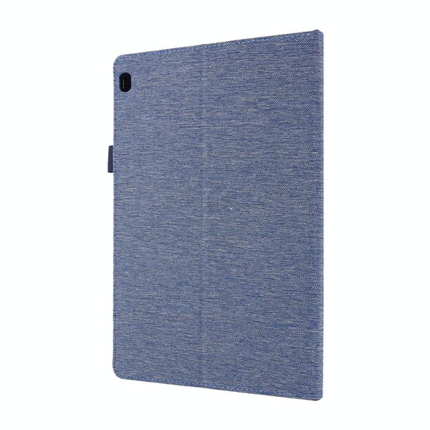 For  Lenovo Tab M10  10.1 Cloth Style TPU Flat Protective Shell(Deep Blue)