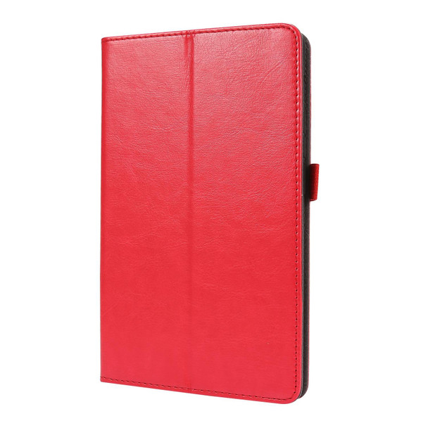 For Huawei MatePad T8 Crazy Horse Texture Horizontal Flip Leatherette Case with 2-folding Holder & Card Slot(Red)