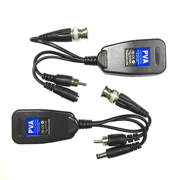 2 PCS Anpwoo 205PVA  3 in 1 Power + Video + Audio Balun HD-CVI/AHD/CVI Passive Twisted Transceiver