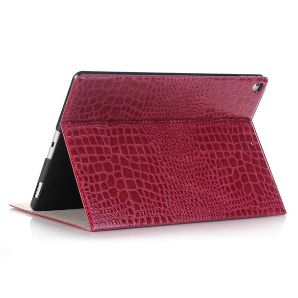 Crocodile Texture Horizontal Flip Leatherette Case with Holder & Card Slots & Wallet for iPad Air 2(Red)