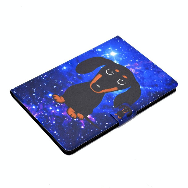 For iPad 10.2 / 10.5 / iPad Air 10.5 2019 TPU Electric Pressed Horizontal Flip Leatherette Case with Holder & Card Slot & Sleep / Wake-up Function(Little Black Dog)