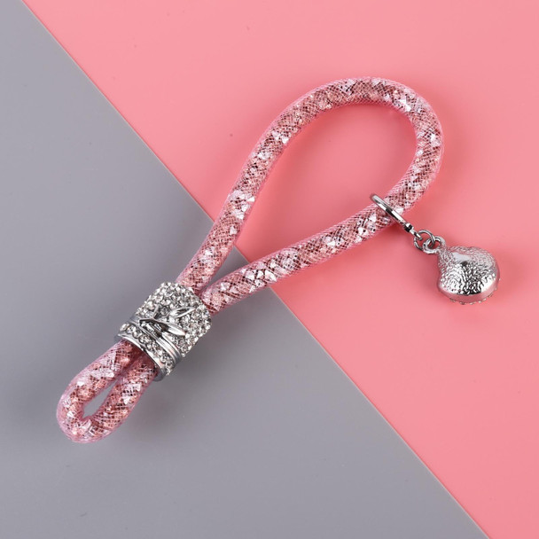 Car Diamond Metal + Plastic Keychain (Pink)