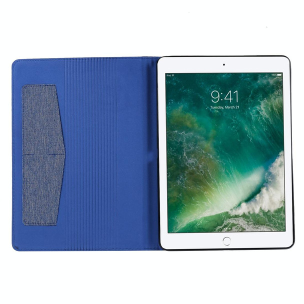 For iPad 10.2 Cloth Style TPU Flat Protective Shell(Deep Blue)