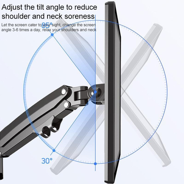 NB H180 Column Type Dual-screen Monitor Holder Desktop Rotating Lifting Computer Monitor Base Hanger (Black)