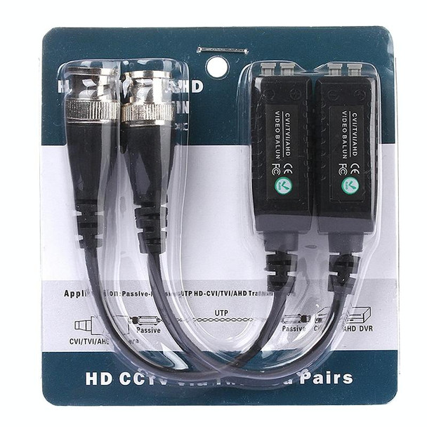 2 PCS HD 302B Coaxial CVI/TVI/AHD 1CH Passive Transceiver Video Balun