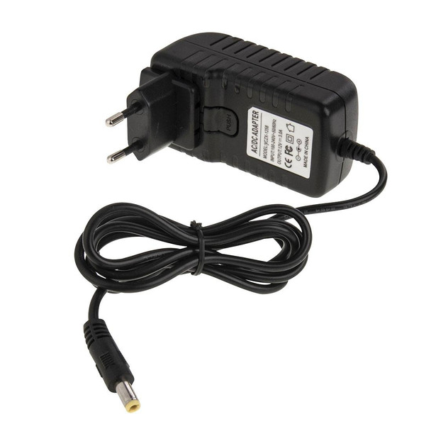 4 in 1 EU Plug + US Plug + UK Plug + AU Plug AC 100-240V to DC 12V 3A Power Adapter, Tips: 5.5 x 2.1mm, Cable Length: about 1.2m(Black)