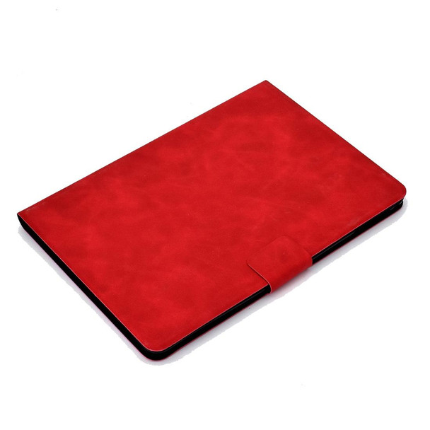 For iPad Air 2 / Air / 9.7 (2018) & (2017) Cowhide Texture Horizontal Flip Leatherette Case with Holder & Card Slots & Sleep / Wake-up Function(Red)