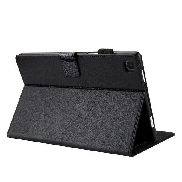 Glitter Powder Stitching Hot-pressed Changing PU Leather Case with Holder & Card Slots & Sleep / Wake-up Function - Samsung Galaxy Tab A7 10.4 2020 T500(Black)