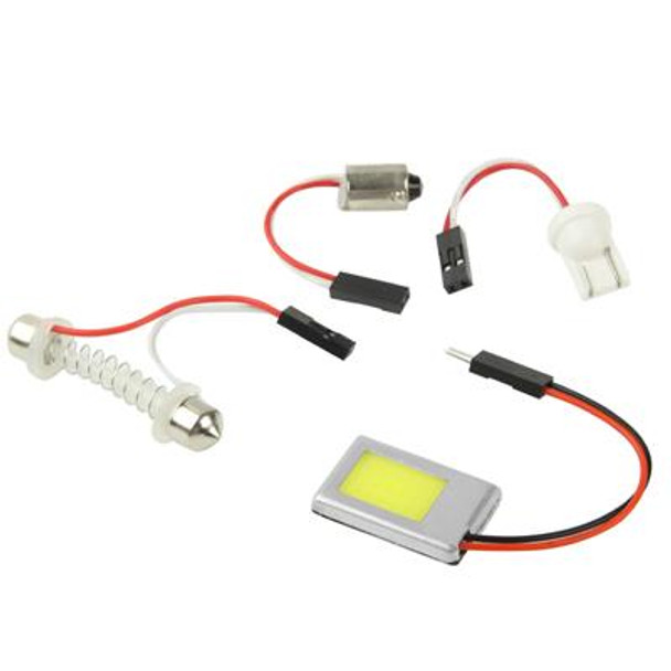 5W White Light LED Car Interior Lamp with T10 Dome + BA9S Festoon Adapter