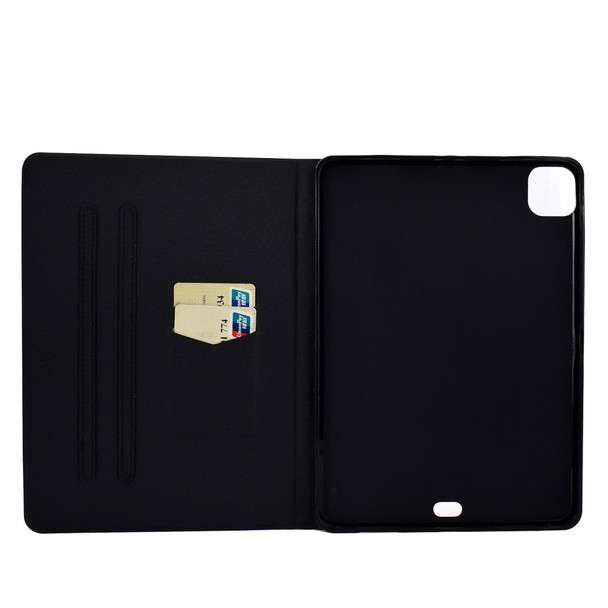 For iPad Pro 11 2020 / 2018 TPU Electric Pressed Horizontal Flip Leatherette Case with Holder & Card Slot & Sleep / Wake-up Function(Eiffel Tower)