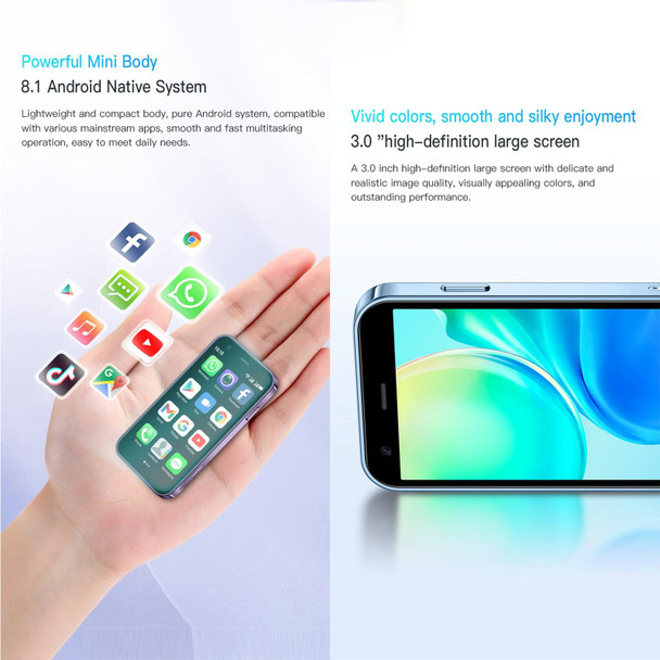 SOYES XS15, 2GB+16GB, 3.0 inch Android 8.1 MTK6580 Quad Core up to 1.3GHz, Bluetooth, WiFi, GPS, Network: 3G, Dual SIM (Blue)