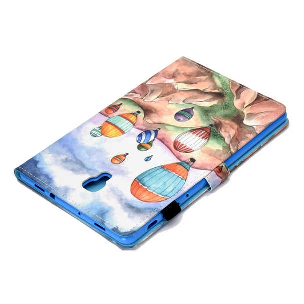 For Galaxy Tab A 10.5 T590 Painted Horizontal Flat Leatherette Case with Sleep Function & Card Slot & Buckle Anti-skid Strip & Bracket & Wallet(Balloon)