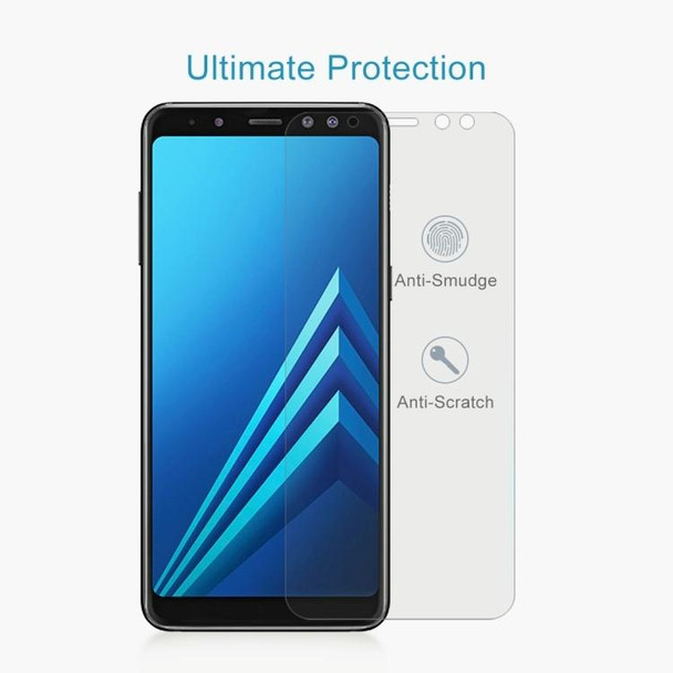 10 PCS for Galaxy A8+ (2018) 0.26mm 9H Surface Hardness 2.5D Curved Edge Tempered Glass Screen Protector