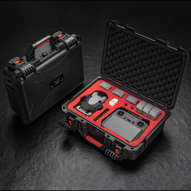 For DJI Mini 4 Pro STARTRC Drone Kit Waterproof ABS Suitcase Storage Box(Black Red)