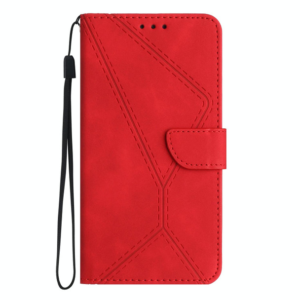For OPPO A18 / A38 4G Stitching Embossed Leatherette Phone Case(Red)