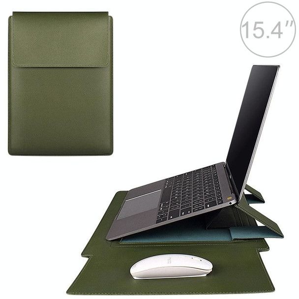 PU05 Sleeve Leather Case Carrying Bag for 15.4 inch Laptop(Green)