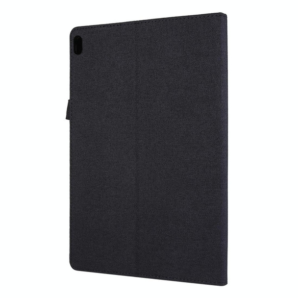 For  Lenovo Tab P10 10.1 Cloth Style TPU Flat Protective Shell(Black)