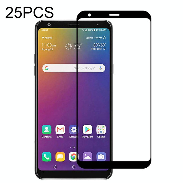 For LG Stylo 5 25 PCS Full Glue Full Screen Tempered Glass Film