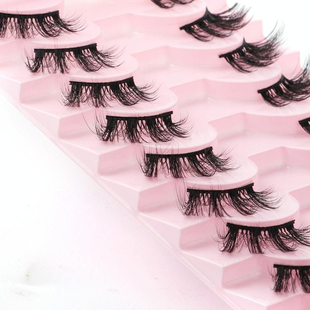 10pairs /Box Half False Eyelashes With Transparent Stems Natura Extension Lashes Y1005