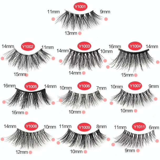 10pairs /Box Half False Eyelashes With Transparent Stems Natura Extension Lashes Y1005