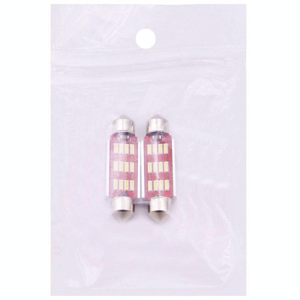 2 PCS 39mm 3.5W 180LM White Light 12 LED SMD 4014 CANBUS License Plate Reading Lights Car Light Bulb