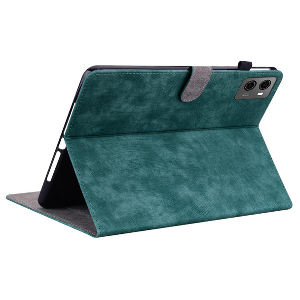 For Lenovo Legion Y700 2023 Tiger Pattern Flip Leatherette Tablet Case(Dark Green)