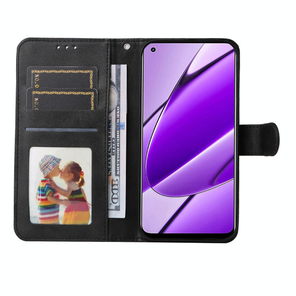 For Realme 11 4G Global Classic Calf Texture Flip Leatherette Phone Case(Black)