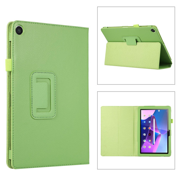 For Lenovo Tab M10 5G Litchi Texture Leatherette Tablet Case(Green)