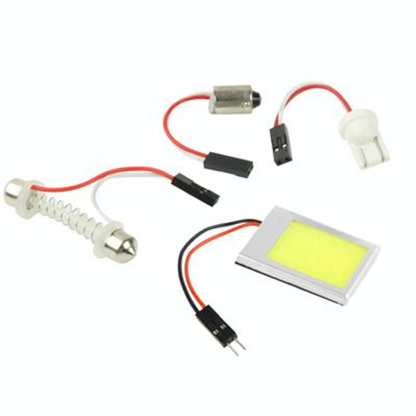 9W White Light LED Car Interior Lamp with T10 Dome + BA9S Festoon Adapter