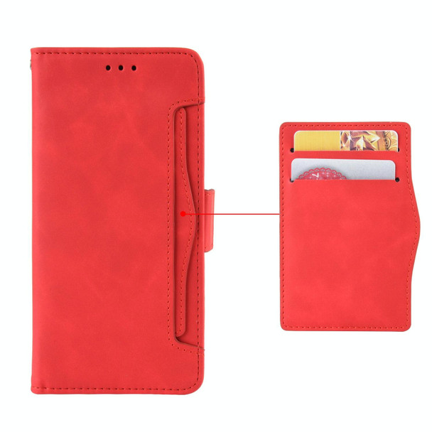 For Realme 11 4G Foreign Skin Feel Calf Texture Card Slots Leatherette Phone Case(Red)