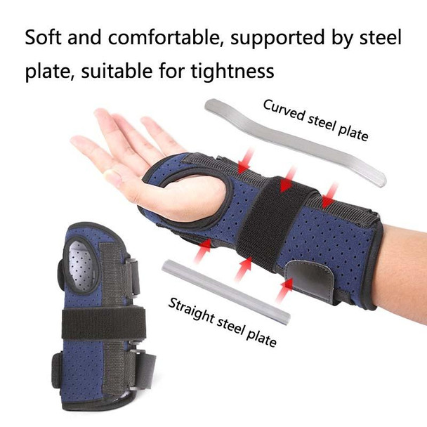 016 Wrist Joint Fixation Belt Sports Joint Dislocation Sprained Bone Fracture Rehabilitation Fixed Splint Guard, Specification: Left Hand(Blue)