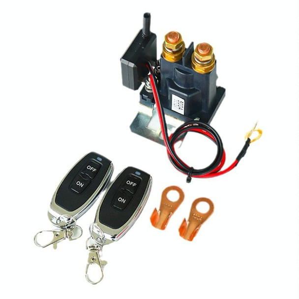 24V 500A Car Battery Remote Control Relay Rotary Switch Cut, Style:with 1 x Remote Control